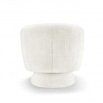 draaibare fauteuil Bouclé wit