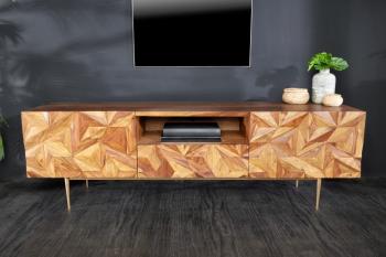 tv meubel 3D sheesham hout 160 cm