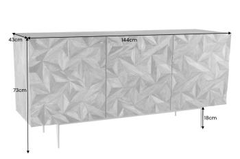 dressoir sheesham hout 144 cm