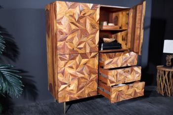 Highboard kast sheesham goud