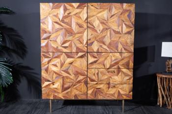 Highboard kast sheesham goud