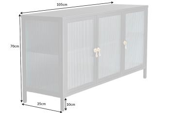 dressoir zwart metaal 105 cm