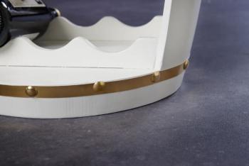 Wijnvatbar wit met gouden accenten