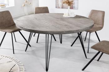 ronde tafel grijs mangohout 120 cm