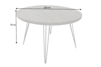 ronde tafel grijs mangohout 120 cm