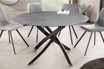 ronde tafel grijs keramiek 120 cm