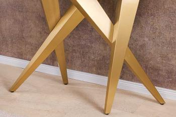 sidetable Art Design wit keramiek champagne goud 140 cm