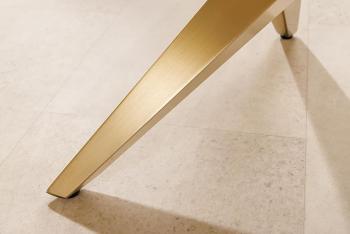 Salontafel wit marmerlook keramiek goud 130 cm