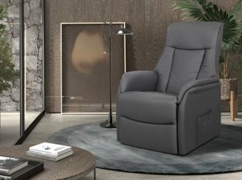 Relaxfauteuil grijs met sta op functie