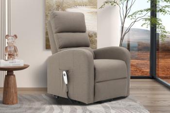 sta op fauteuil taupe