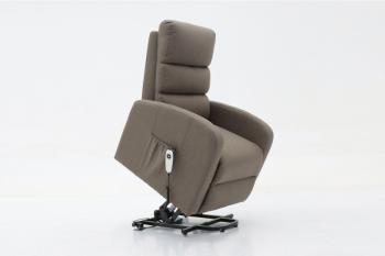 sta op fauteuil taupe