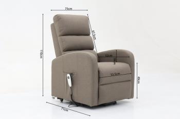 sta op fauteuil taupe