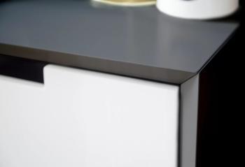 Highboard kast grijs en wit 80 cm