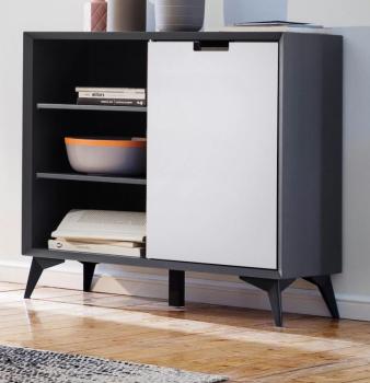 Sideboard grijs en wit 93 cm