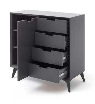 Sideboard grijs en wit 93 cm