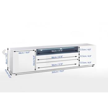 hoogglans tv-meubel 203 cm