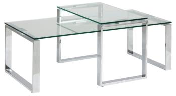 salontafel helder glas