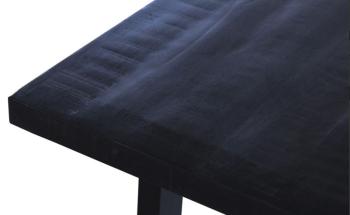 eettafel mangohout zwart 200 cm