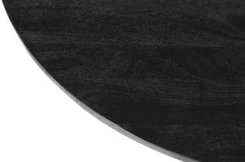 eettafel mangohout zwart 130 cm