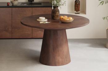 eettafel mangohout bruin 130 cm