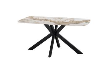 ovale eetkamertafel pandora keramiek glanzend 160 cm