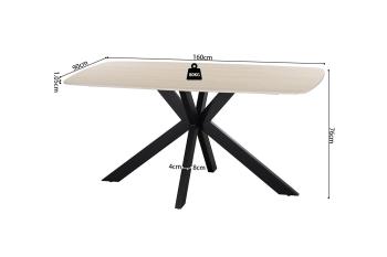 ovale eetkamertafel barok beige keramiek 160 cm
