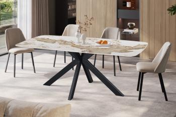 ovale eetkamertafel keramiek pandora glanzend 180 cm