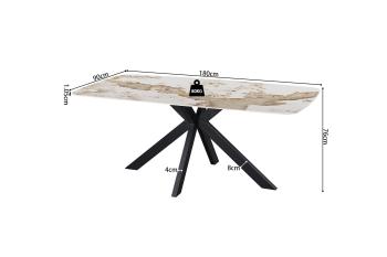 ovale eetkamertafel keramiek pandora glanzend 180 cm