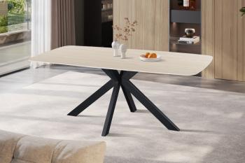 ovale eetkamertafel travertin beige keramiek 180 cm