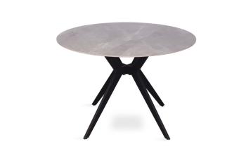 ronde eettafel keramiek italiaans grijs glanzend 110 cm