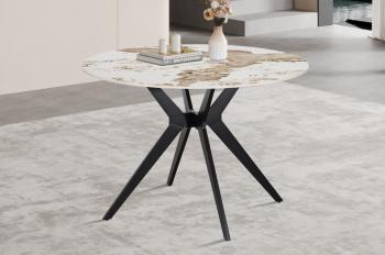 Ronde eettafel keramiek pandora glanzend 110 cm