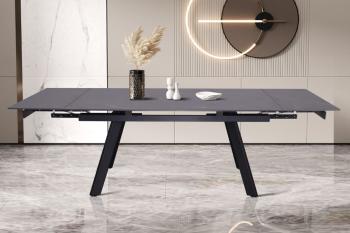 Uitschuifbare eettafel zwart keramiek 160-240cm