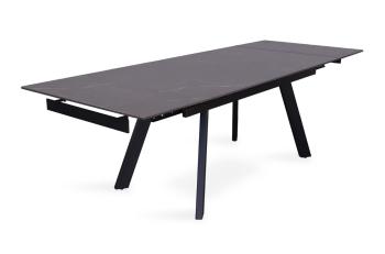 Uitschuifbare eettafel zwart keramiek 160-240cm