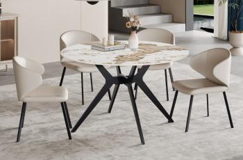 Ronde eettafel keramiek pandora glanzend 120 cm