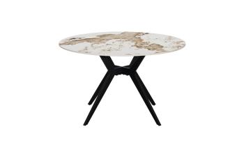 Ronde eettafel keramiek pandora glanzend 120 cm