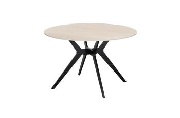 Ronde eettafel keramiek travertin look 120 cm