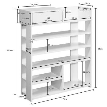 witte schoenenkast 75 cm