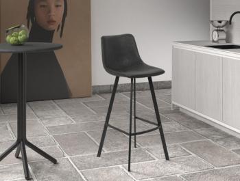 counter barstoel vintage zwart
