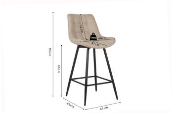 barstoel beige stof