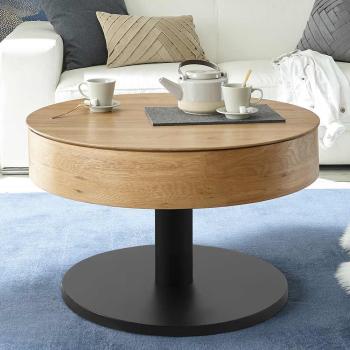 ronde salontafel eiken 75 cm