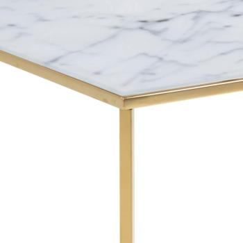 salontafel goud wit marmerlook 80 cm