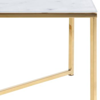 salontafel goud wit marmerlook 80 cm