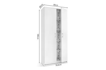opbergkast wit 80 cm 2 deuren