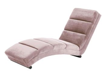 lounche bank fluweel rose