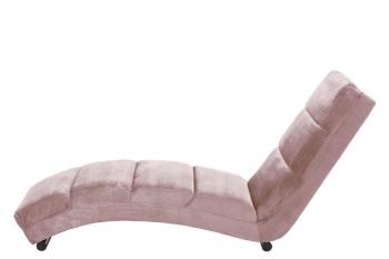 lounche bank fluweel rose