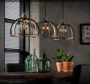 Design hanglamp goud glas 66 cm