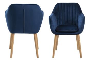 eetkamerstoelen armleuning donkerblauw