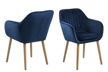 eetkamerstoelen armleuning donkerblauw