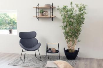 Trendy design fauteuil donker grijs