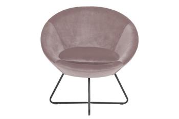 trendy fauteuil rose fluweel